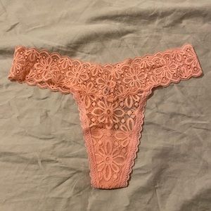 Light orange lace thong
